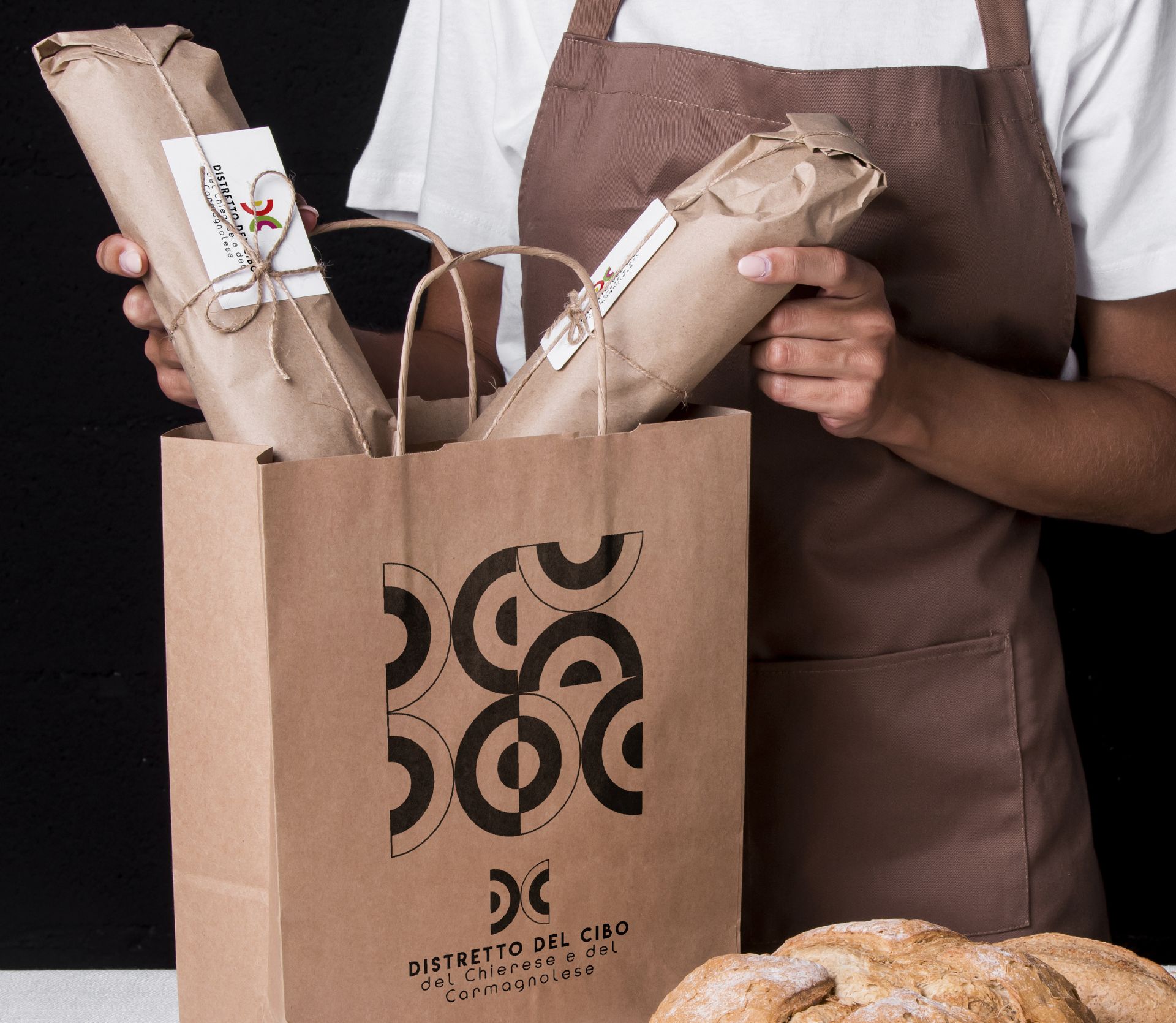 Mockup distretto del cibo progetto branding scoprinetwork
